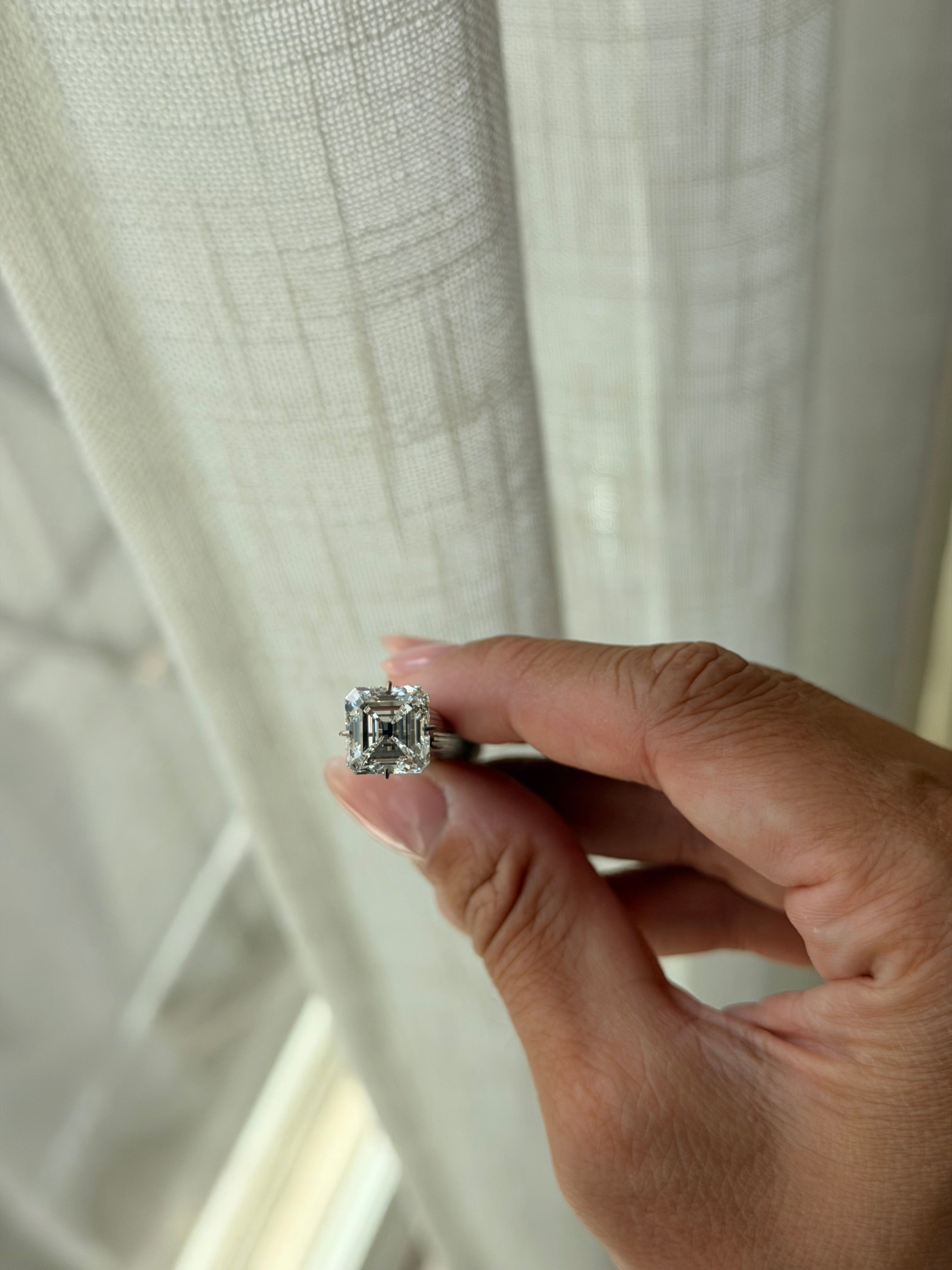 Asscher Cut E Color, 3.95ct