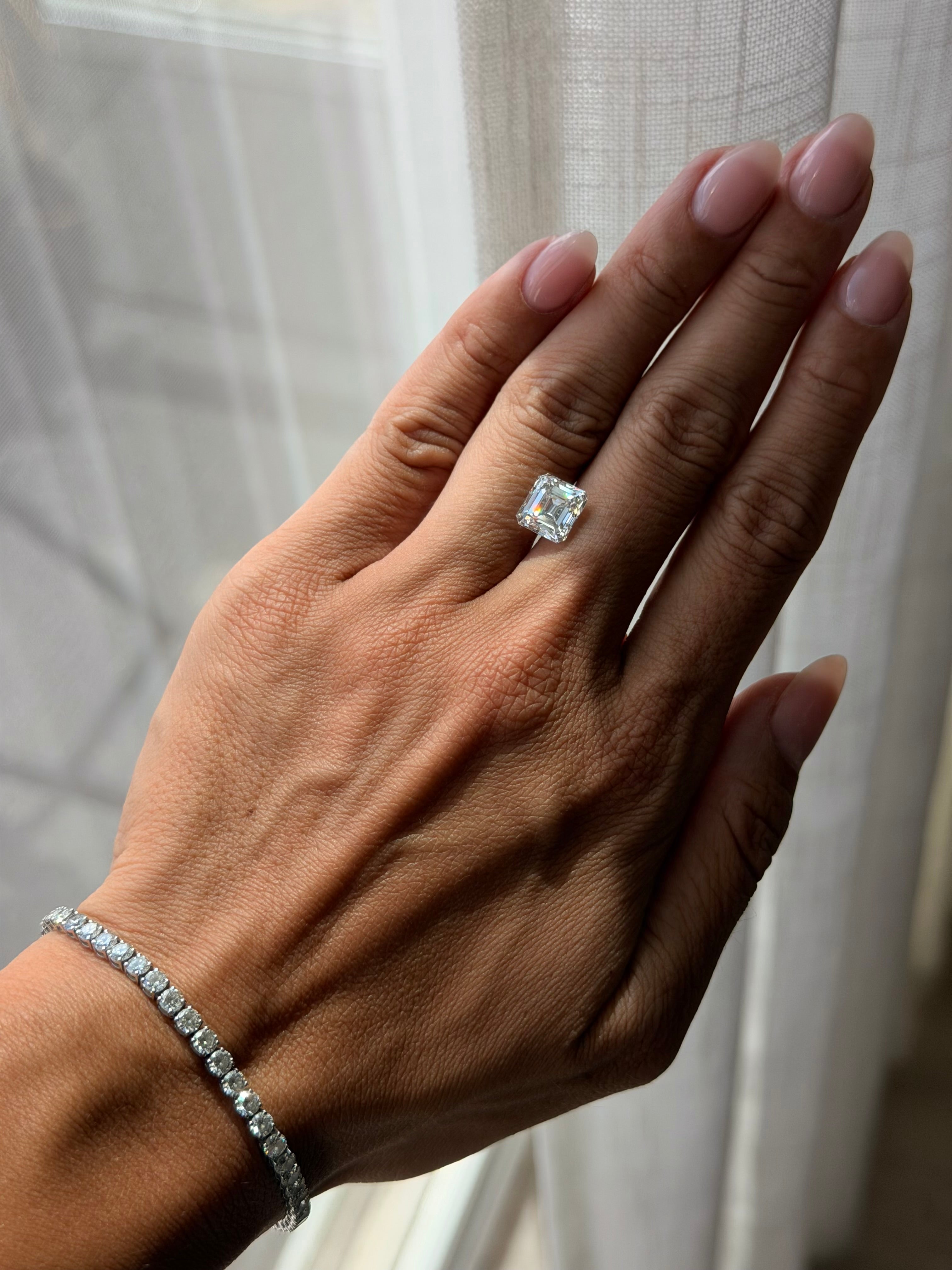 Asscher Cut E Color, 3.95ct