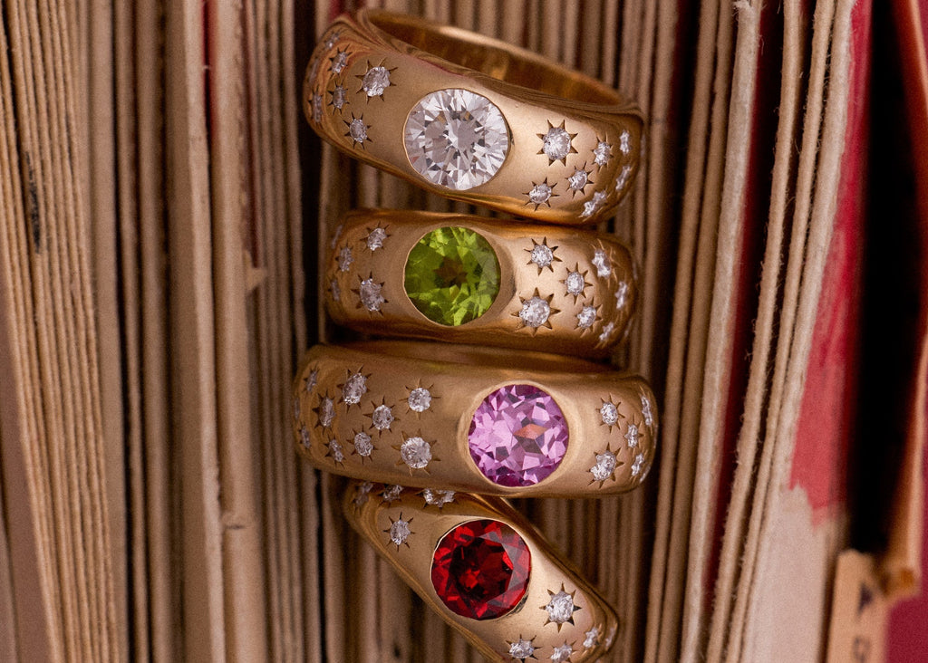 Meridian Dome Ring in Garnet