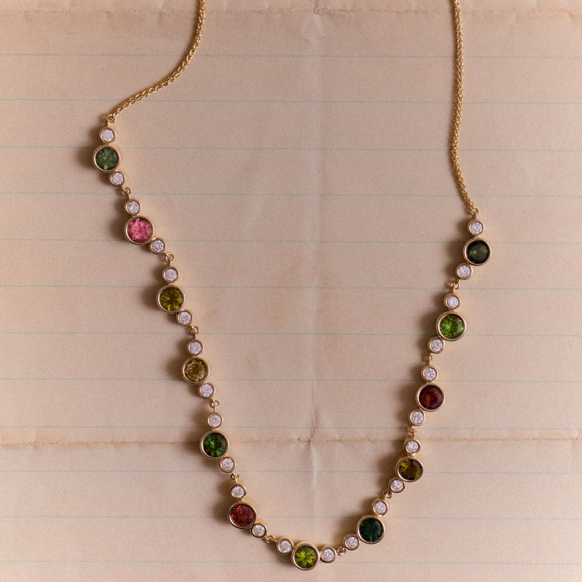Origin Necklace in Tourmaline & Diamond