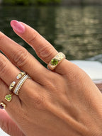 Meridian Dome Ring in Peridot