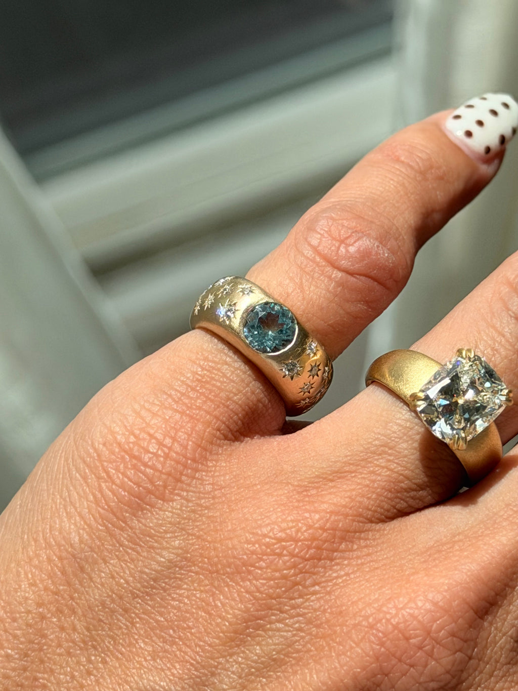 Meridian Dome Ring in Aquamarine