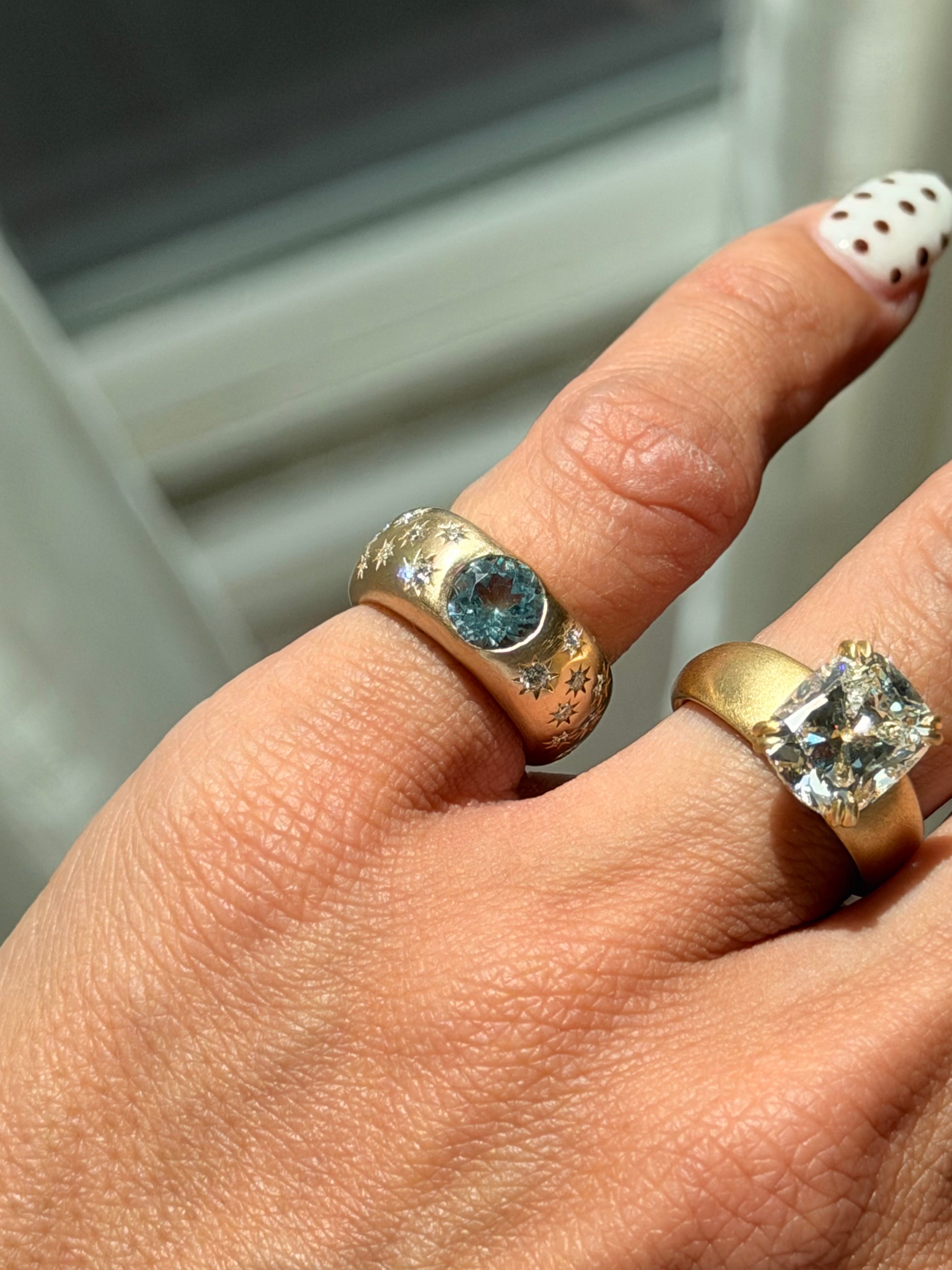Meridian Dome Ring in Aquamarine