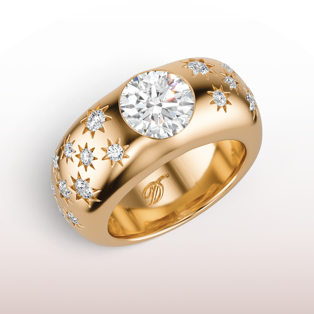 Meridian Dome Ring in Diamond