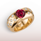 Meridian Dome Ring in Garnet