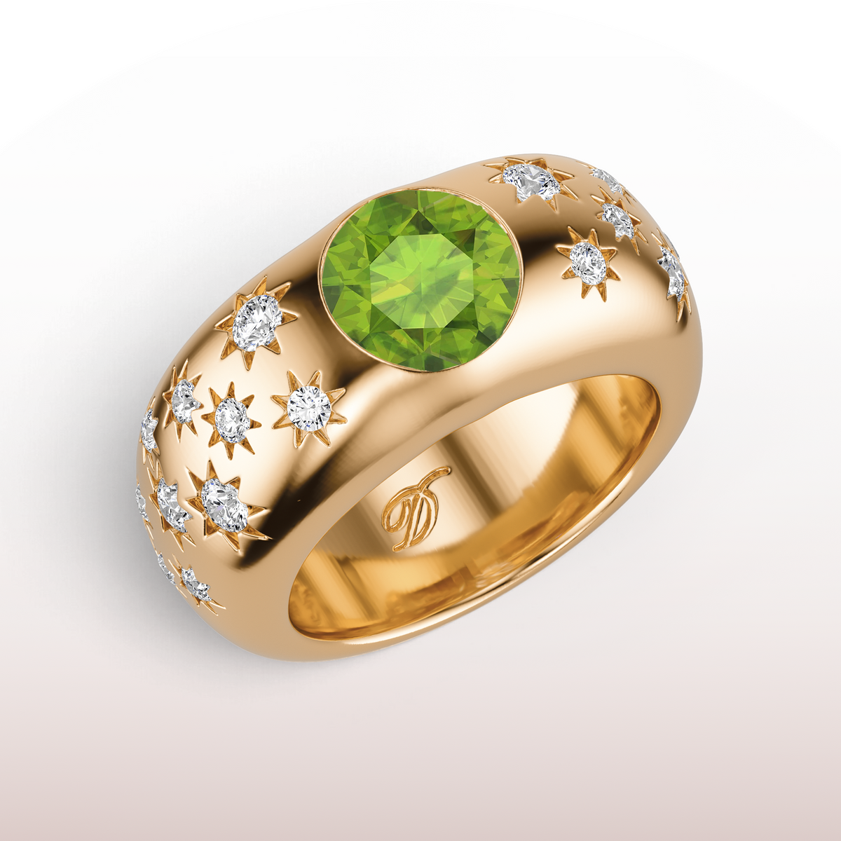 Meridian Dome Ring in Peridot