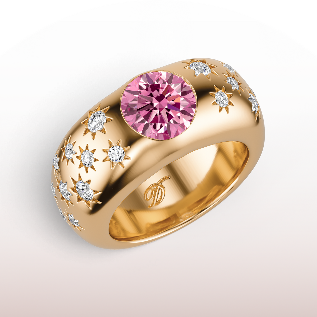 Meridian Dome Ring in Pink Sapphire