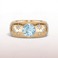 Meridian Dome Ring in Aquamarine