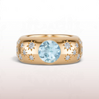 Meridian Dome Ring in Aquamarine