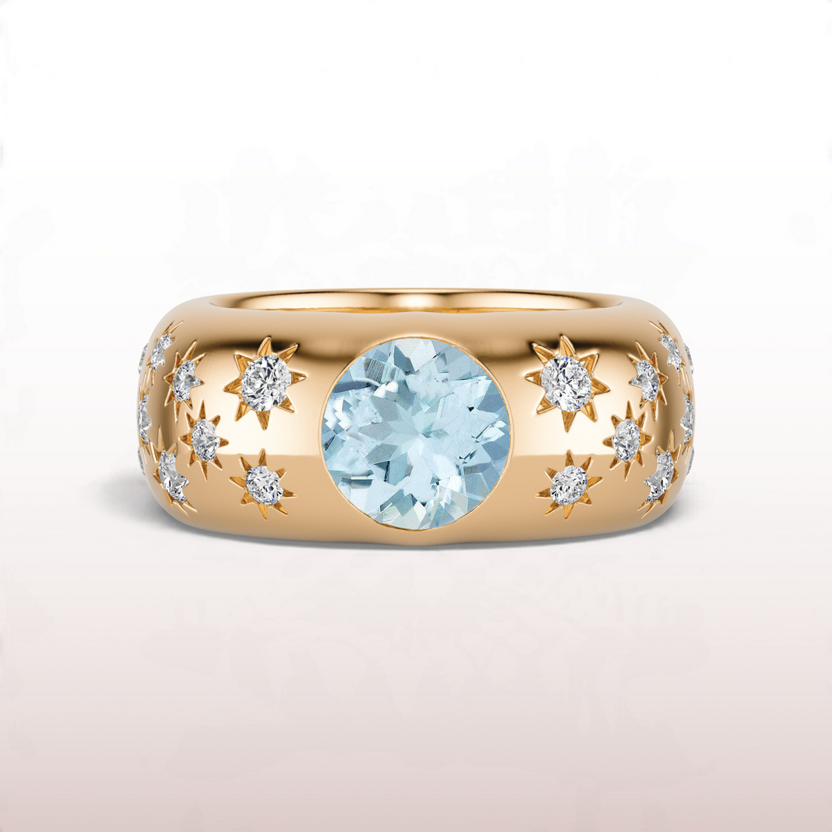 Meridian Dome Ring in Aquamarine