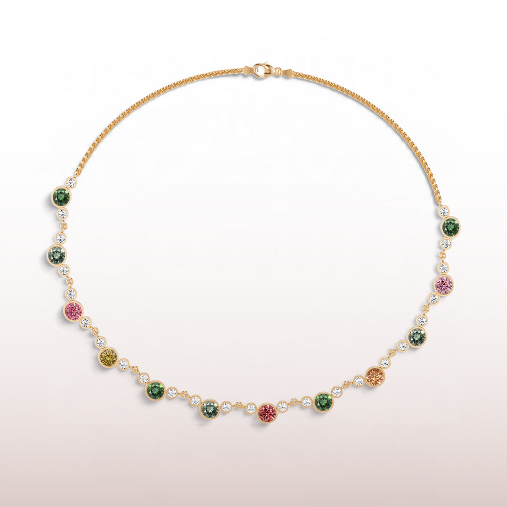 Origin Necklace in Tourmaline & Diamond