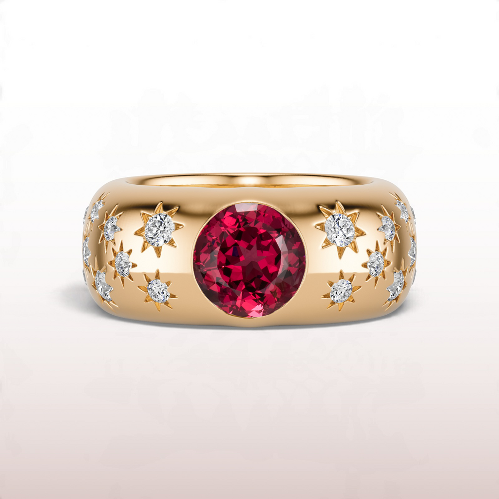 Meridian Dome Ring in Garnet