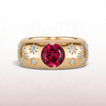 Meridian Dome Ring in Garnet