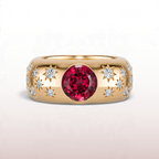 Meridian Dome Ring in Garnet