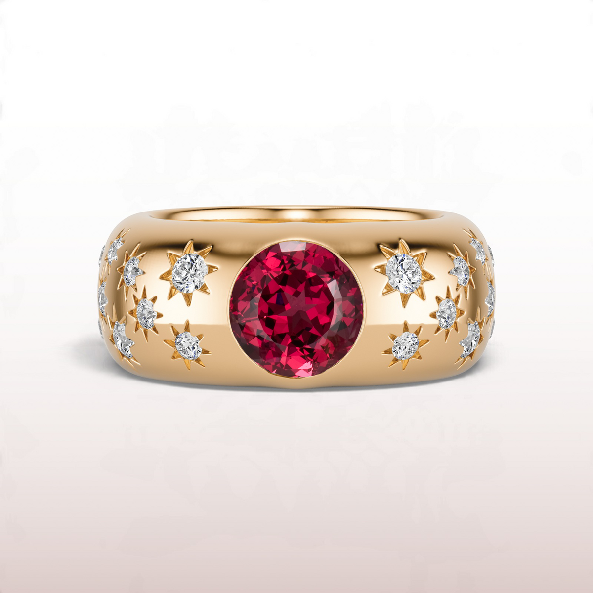 Meridian Dome Ring in Garnet