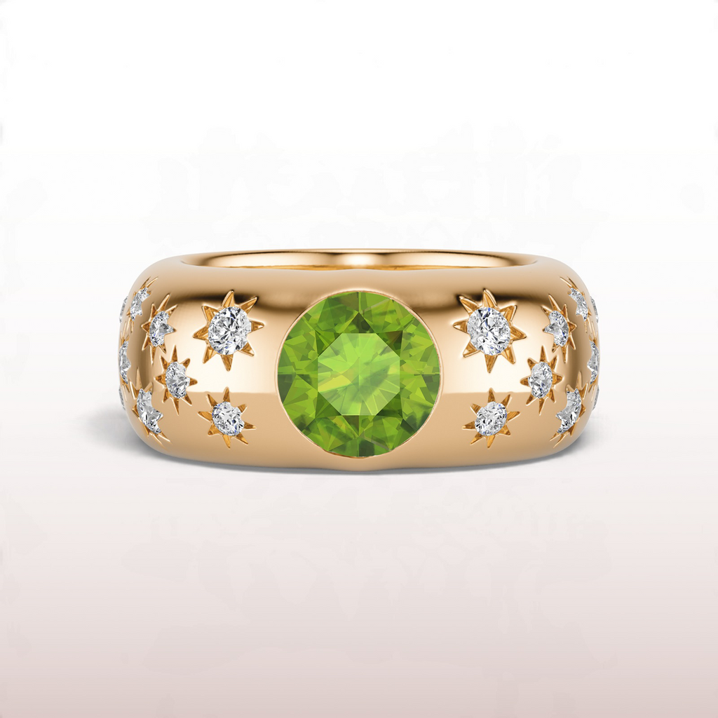 Meridian Dome Ring in Peridot