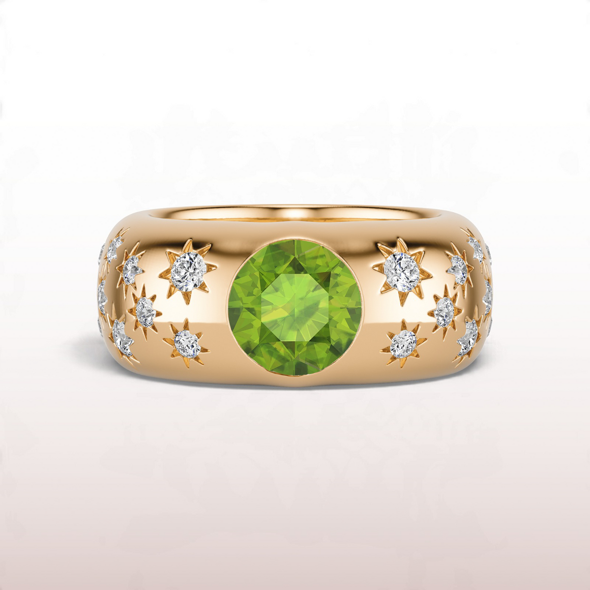 Meridian Dome Ring in Peridot