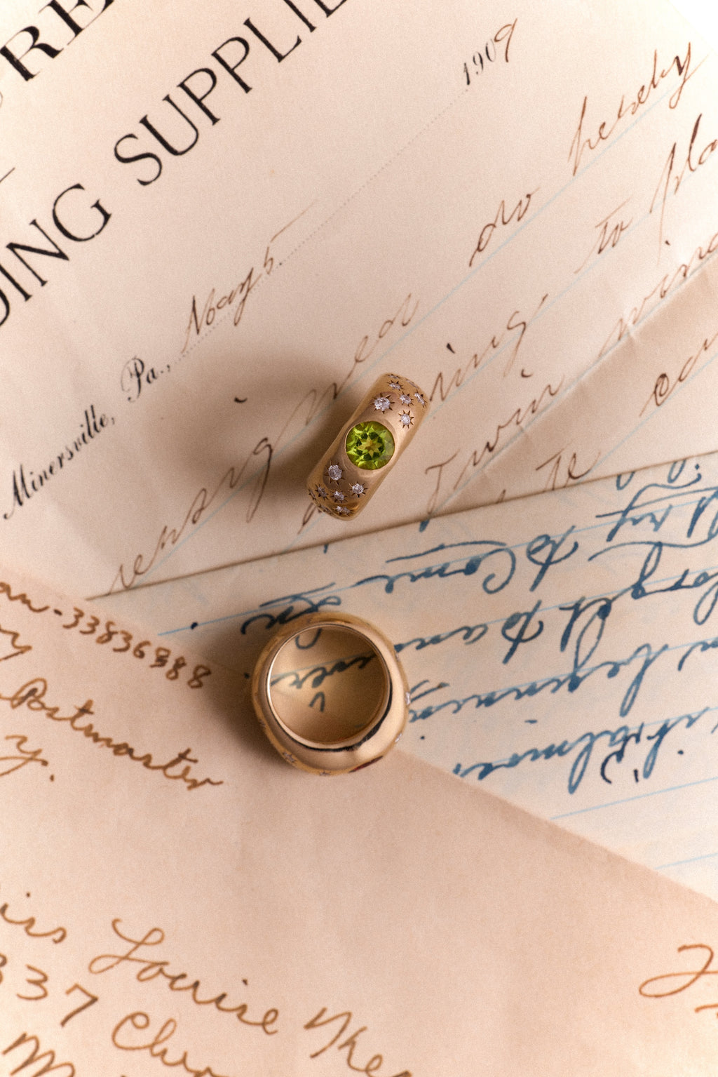Meridian Dome Ring in Peridot